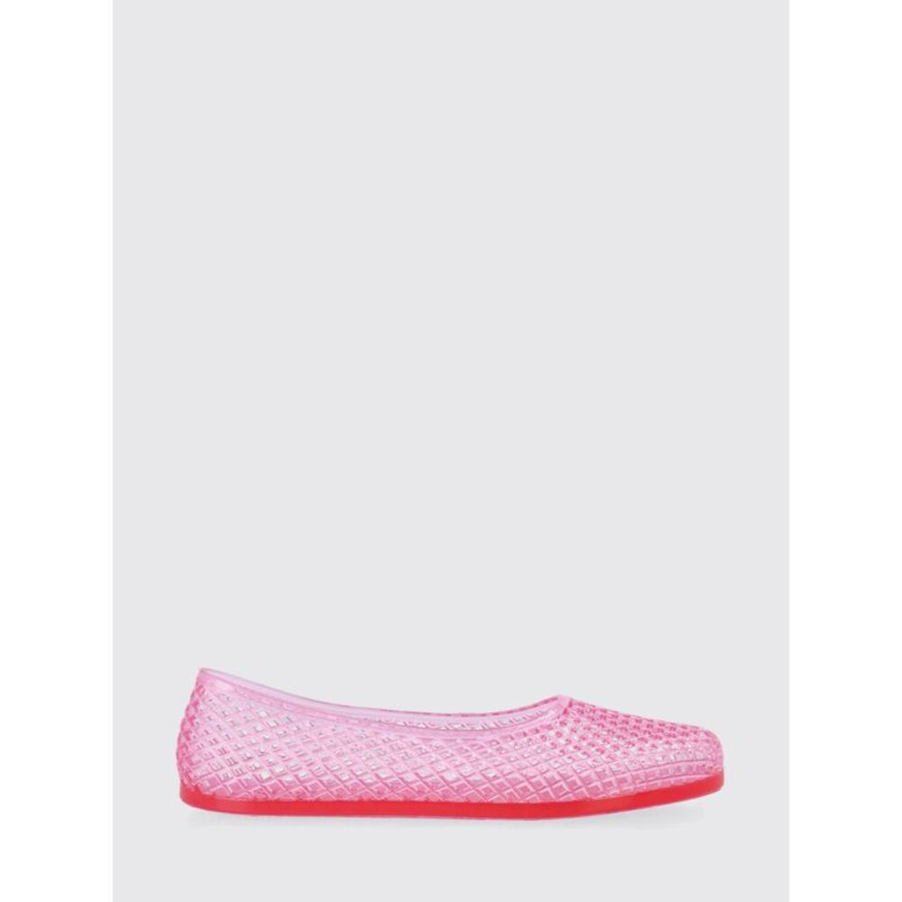 Ancient Greek Women Ancient Greek Perforated Pvc Round-Toe Ballet Flats